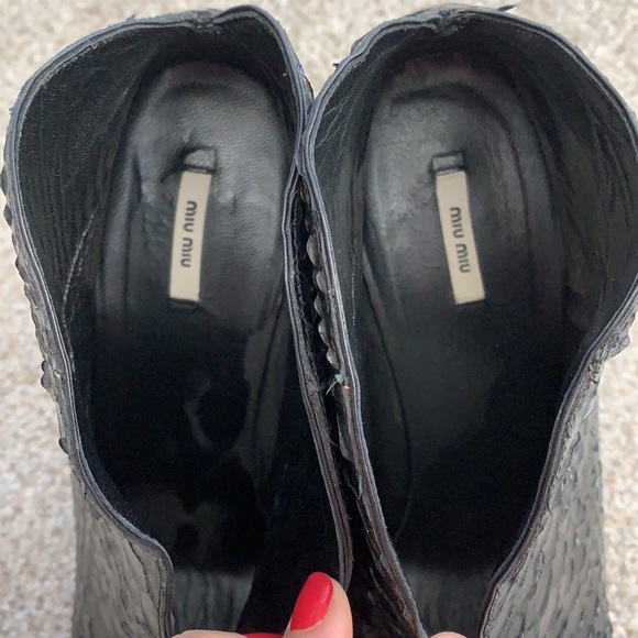 Miu Miu Python Snake Heeled Ankle Booties. Sz 40. - Picture 6 of 8